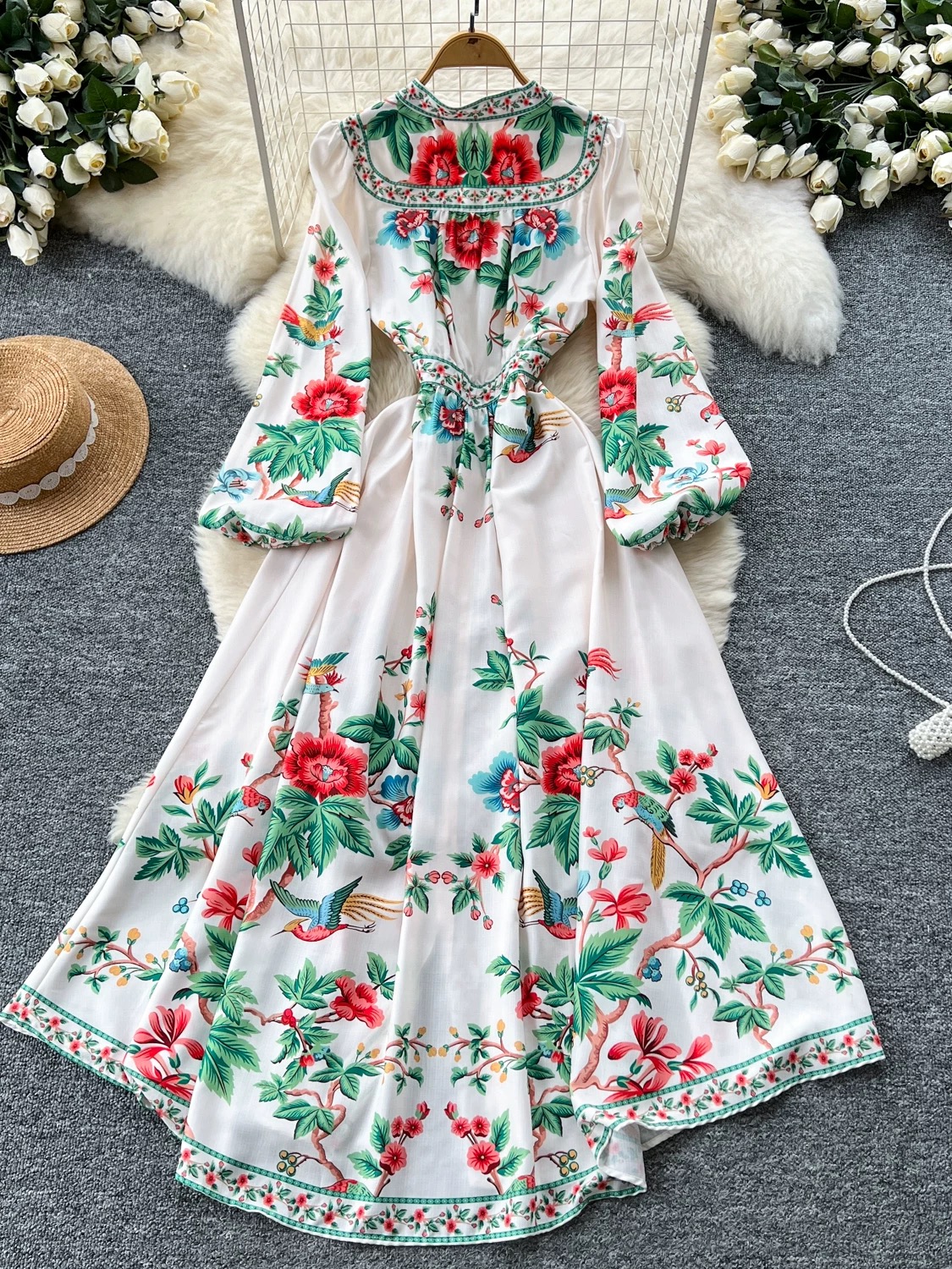 A real dream print dress ED196 images